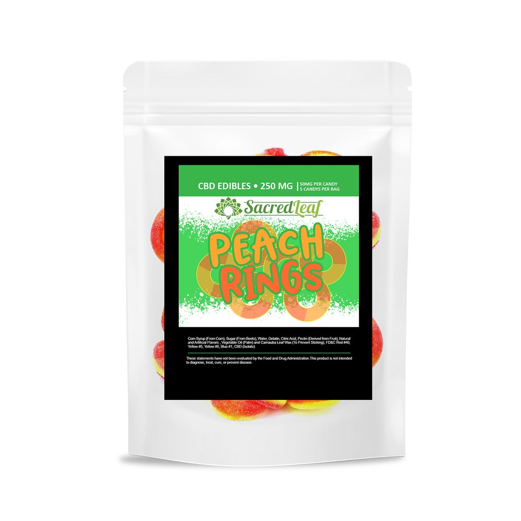 CBD Gummy Peach Rings
